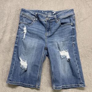 Seven7 Women's Size 8 Blue Denim Bermuda Shorts
